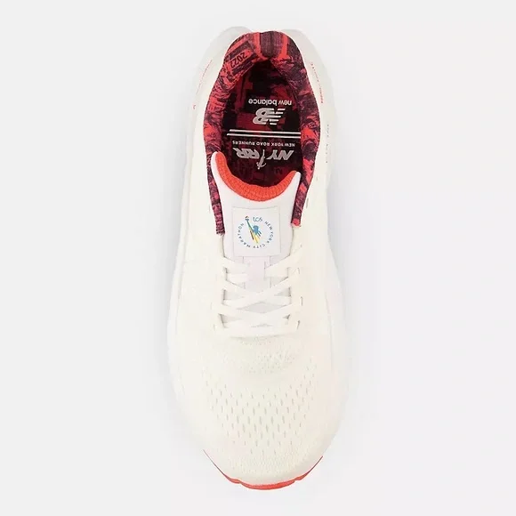 New Balance NYC Marathon Fresh Foam X More V4 Running Shoes / Sneakers White Red - Picture 6 of 11
